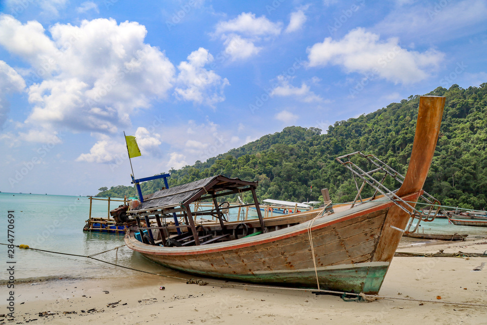 Surin Islands, Phang Nga Province, Thailand. One of attraction tourist in Thailand with blue sea and local life. Surin Islands, Phang Nga Province, Thailand. One of attraction tourist in Thailand with blue sea and local life.