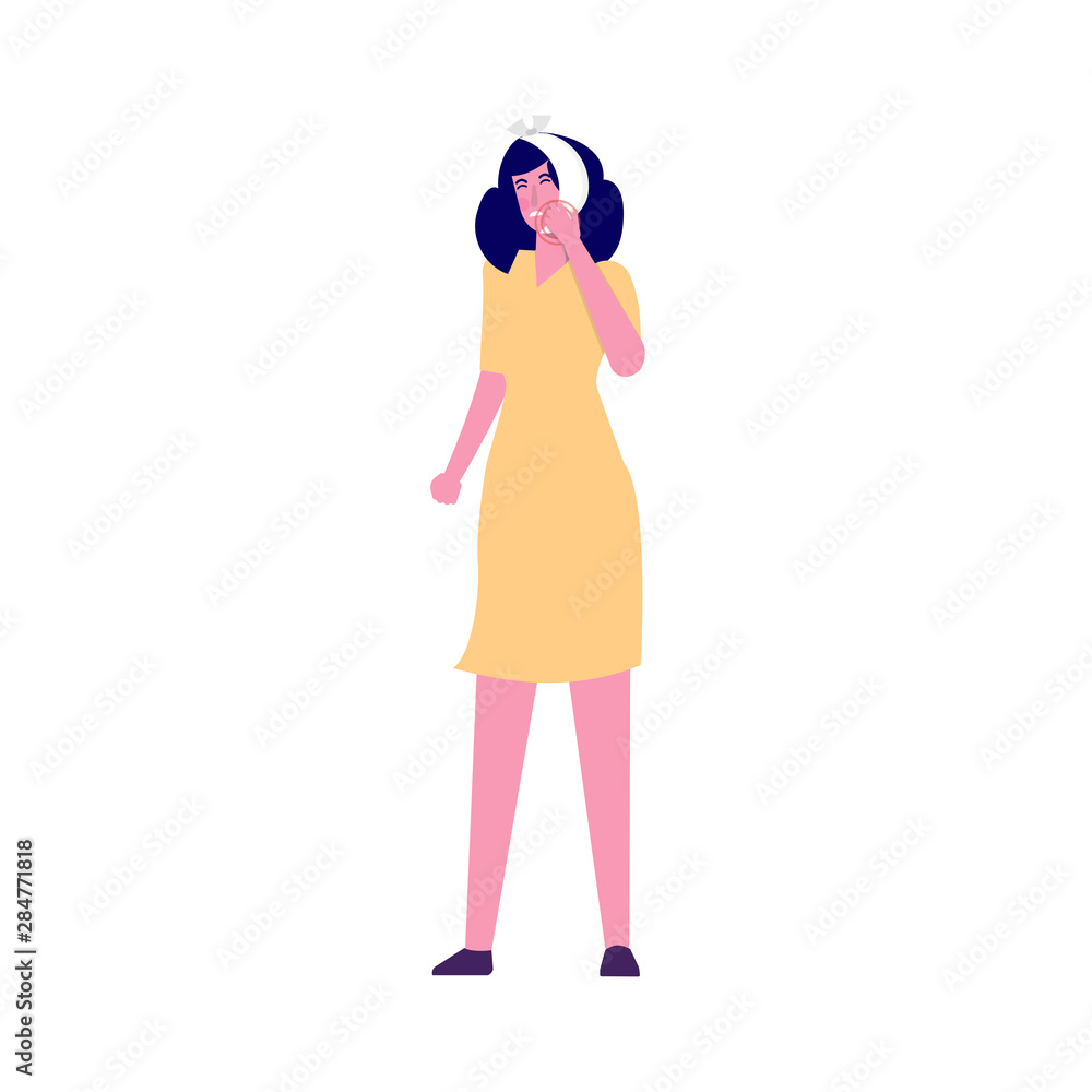 Toothache. Caries. Severe pain in the teeth. Vector illustration Toothache. Caries. Severe pain in the teeth. Vector illustration