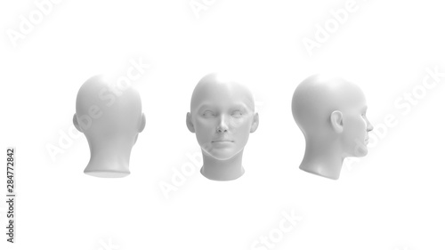 3d rendering of a human model isolated in white background