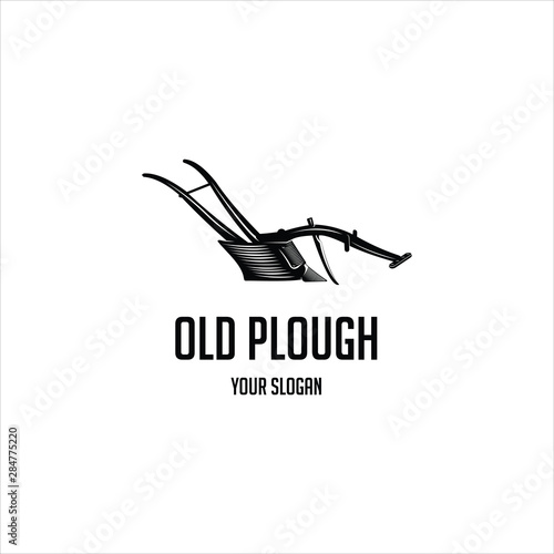 old plough vintage  logo