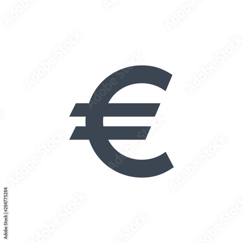 Euro Sign related vector glyph icon. Isolated on white background. Vector illustration.