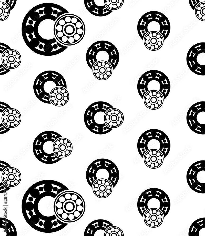 Bearing Icon, Ball Bearing Icon Seamless Pattern Bearing Icon, Ball Bearing Icon Seamless Pattern