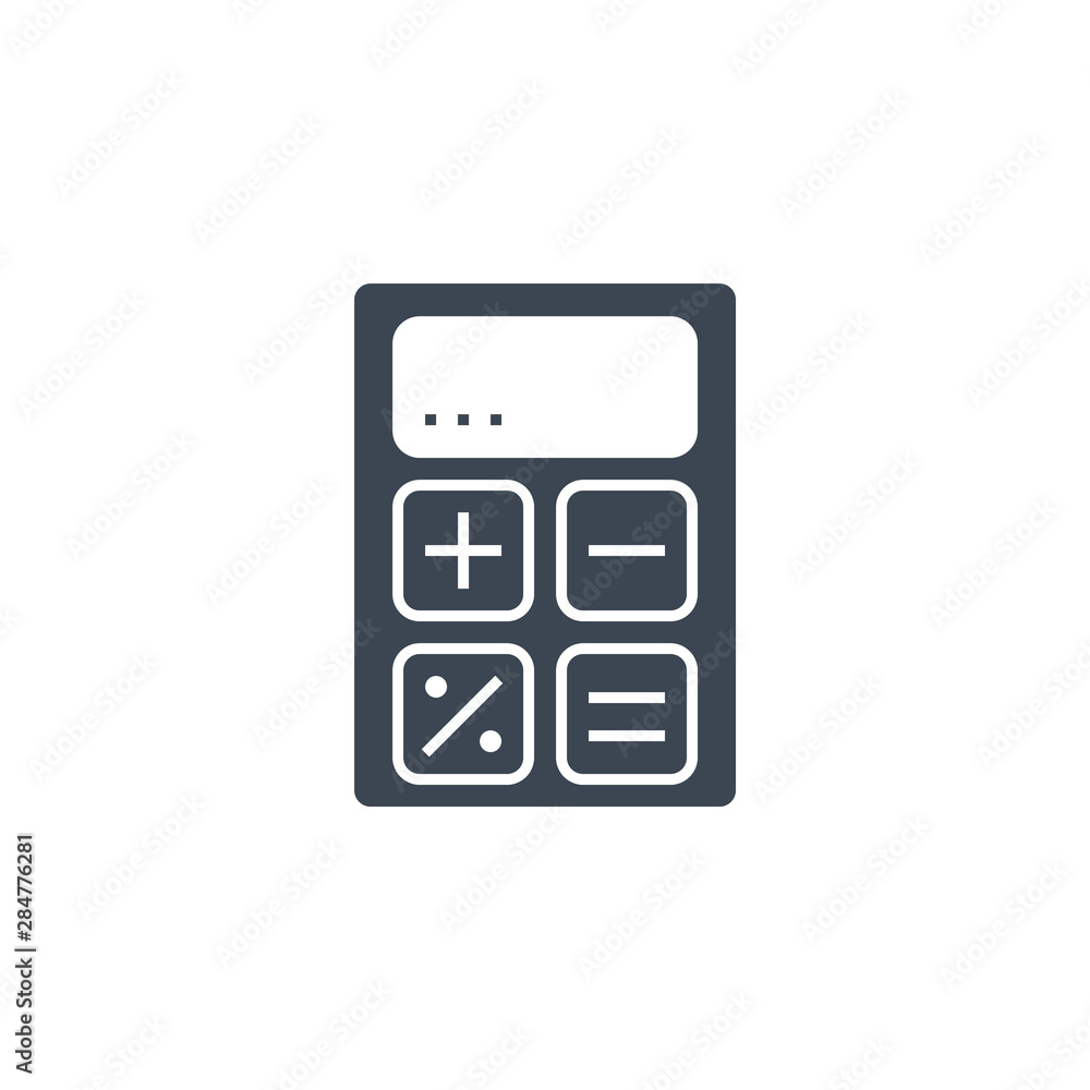 Calculator related vector glyph icon. Isolated on white background. Vector illustration. Calculator related vector glyph icon. Isolated on white background. Vector illustration.