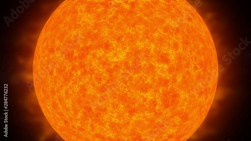 The sun's surface with rays