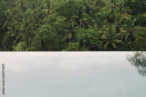 Tropical Forest Infinity Pool Calm Water