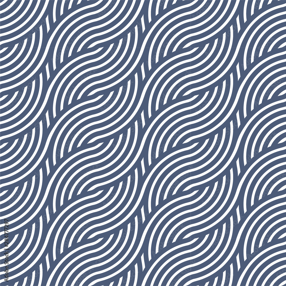 Vector geometric seamless pattern with wavy linear repeating. Vector geometric seamless pattern with wavy linear repeating.