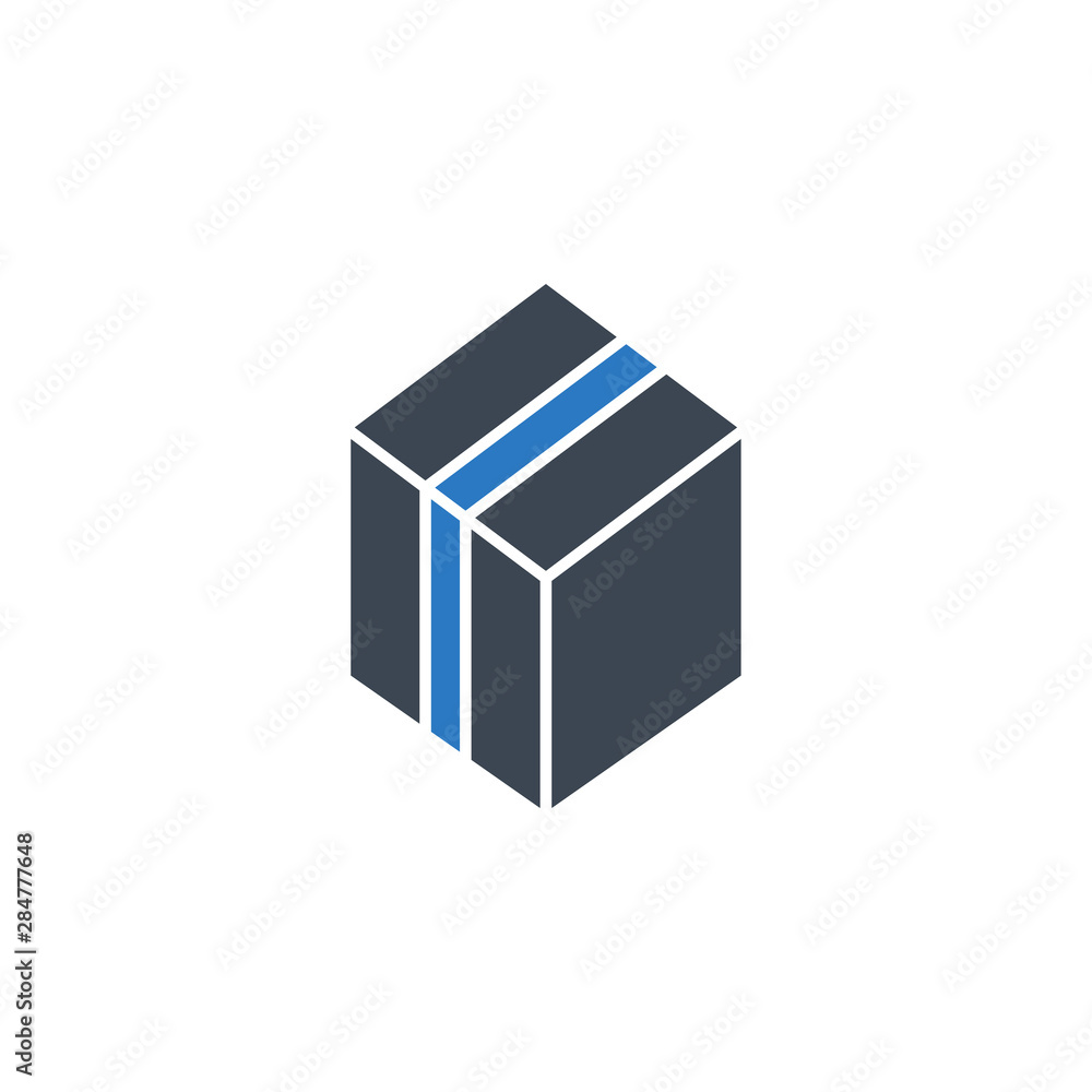 Box related vector glyph icon. Isolated on white background. Vector illustration. Box related vector glyph icon. Isolated on white background. Vector illustration.