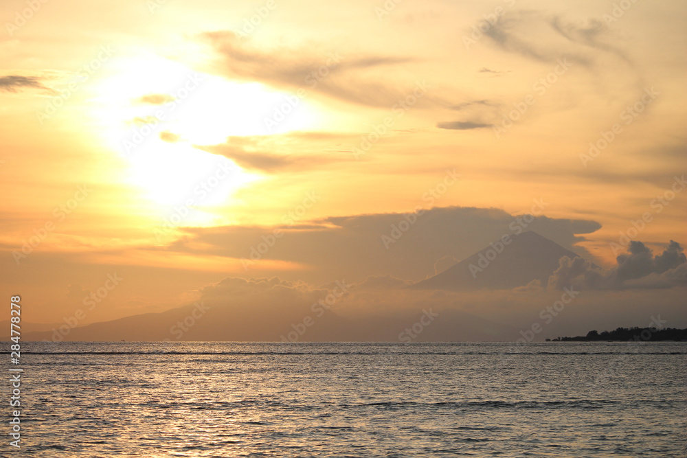 Sunset over Ocean Volcanoes