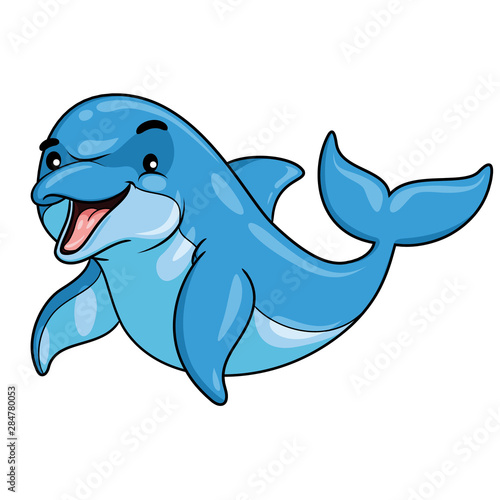Dolphin Cartoon Style