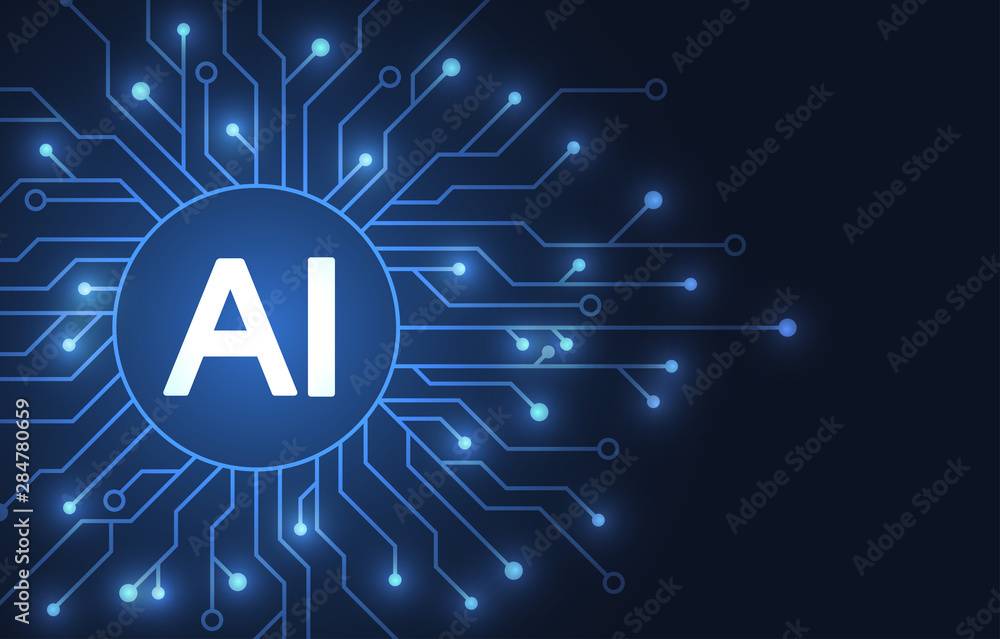 Artificial intelligence. Technology and engineering concept background. Data transfer concept in internet design. Vector illustration Artificial intelligence. Technology and engineering concept background. Data transfer concept in internet design. Vector illustration