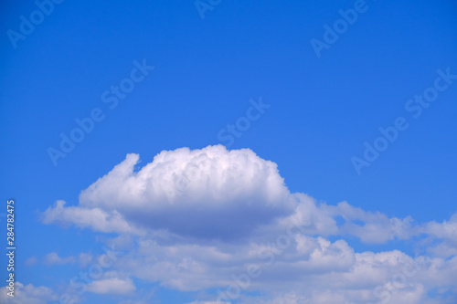 Clouds on the blue sky.