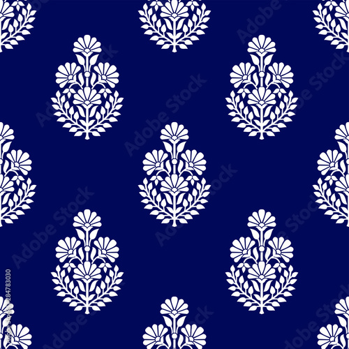 Seamless traditional indian floral pattern