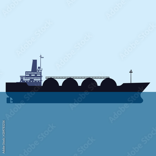 Gas tanker LNG carrier natural gas. Carrier ship