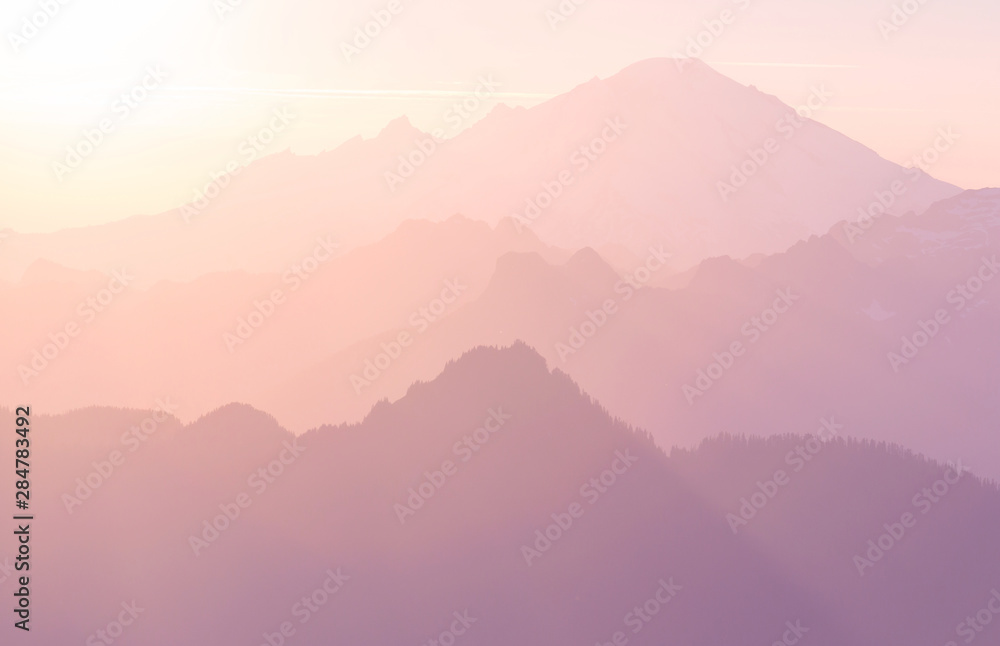 Fototapeta premium Mountains silhouette