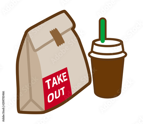 ファストフード テイクアウト アイコン 線画 Stock ベクター Adobe Stock