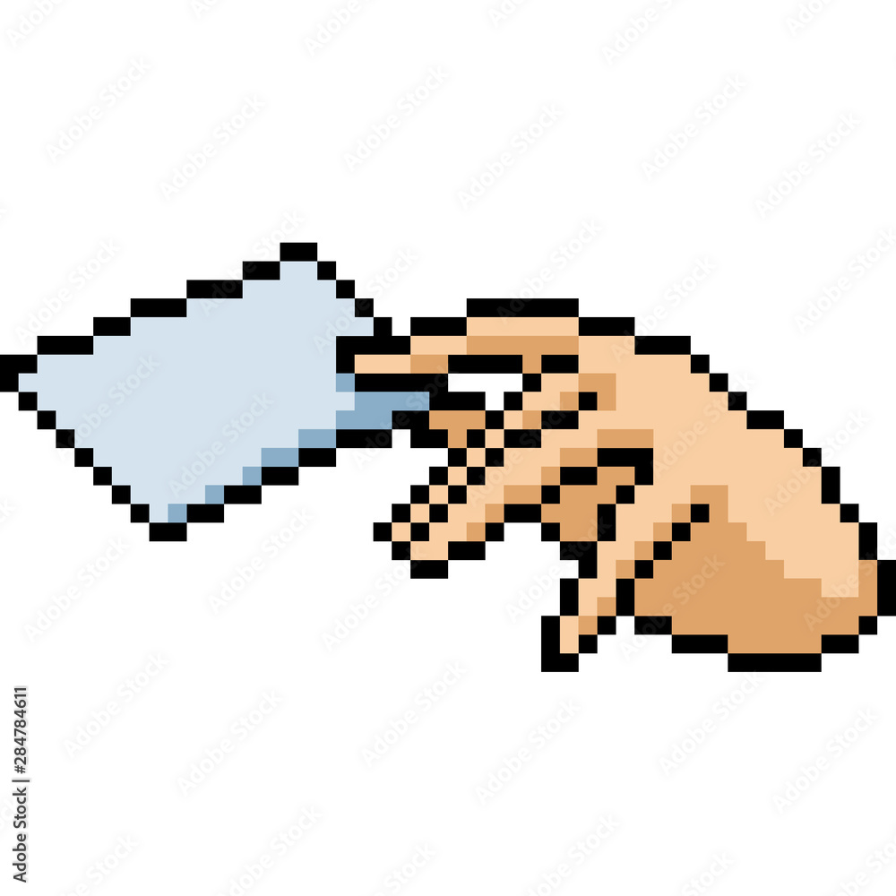 Obraz premium vector pixel art draw card