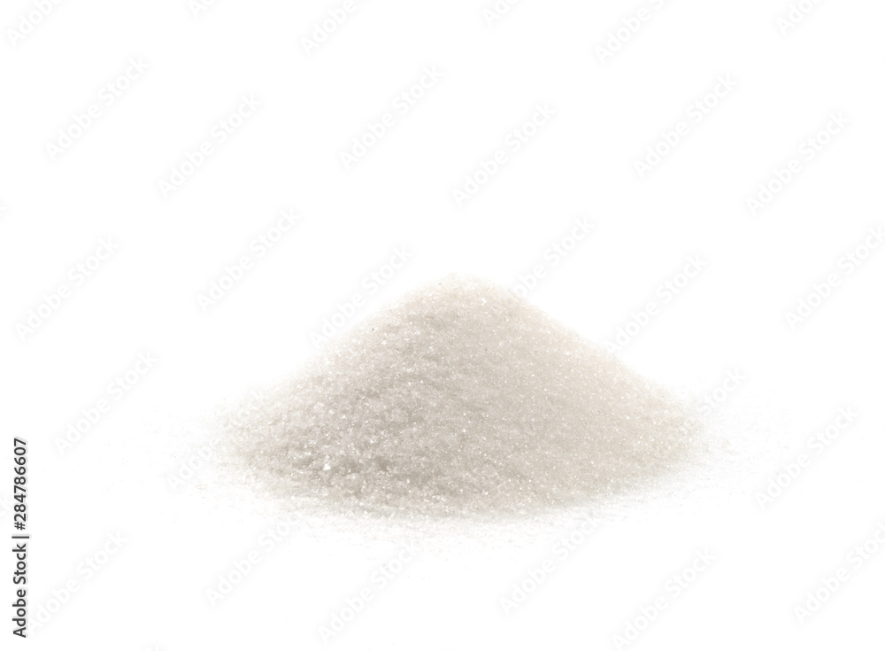 Fototapeta Heap of sugar on white background isolated - Image