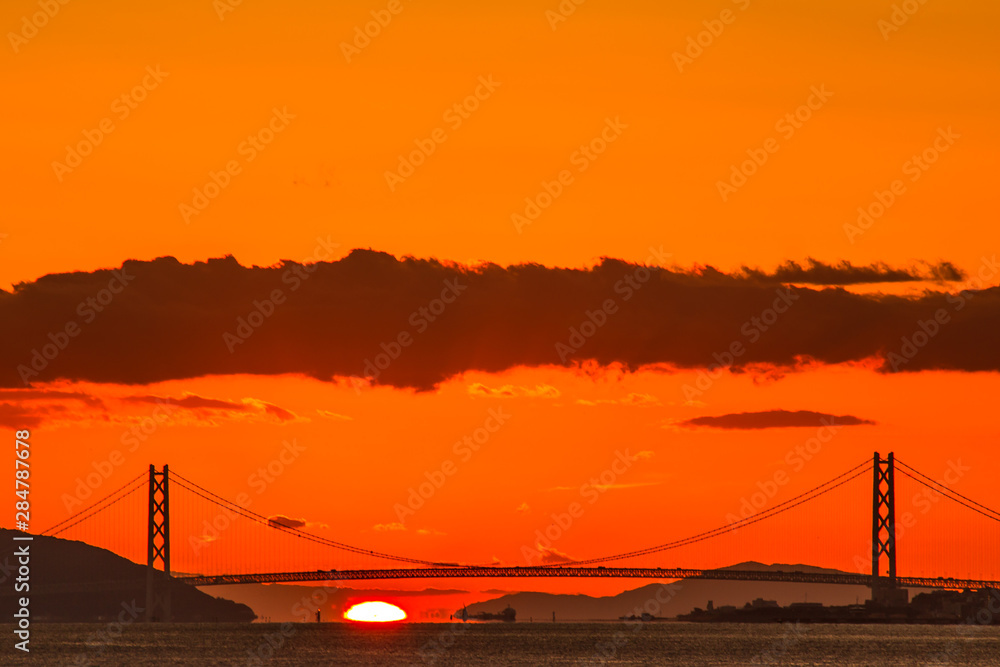 明石海峡大橋に沈むデッカイ夕日を見に行こう！