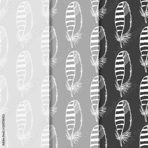 Photography Mockingjay feather seamless pattern hand drawn sketch