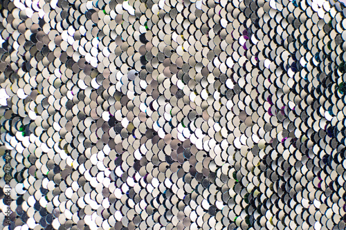Fotografie Pieces of cloth with silver sequins