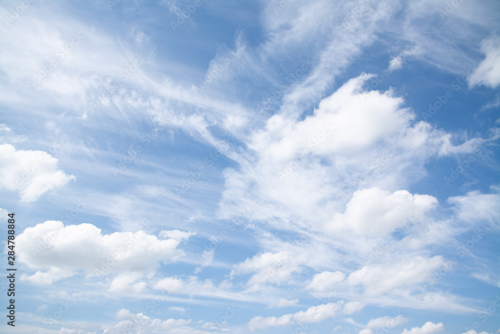blue sky with white clouds