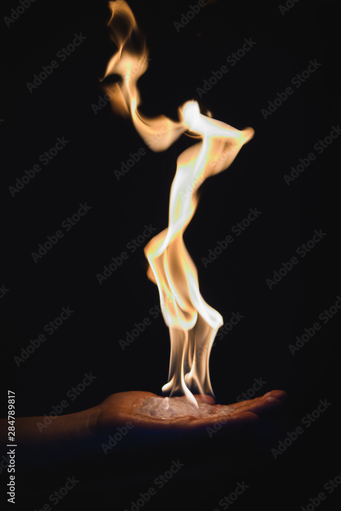 The dengerous fire in hands The dengerous fire in hands