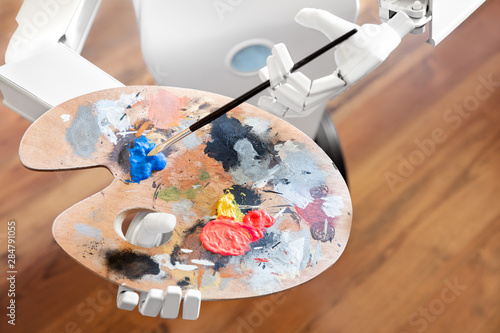 robot ai artificial intelligence is learning creativity photo