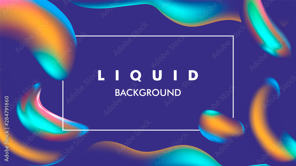 Fototapeta premium color Liquid vector background illustration