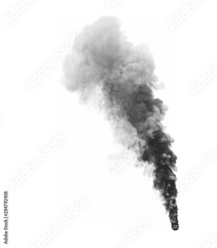 3D illustration of mystical dense smoke isolated on white background
