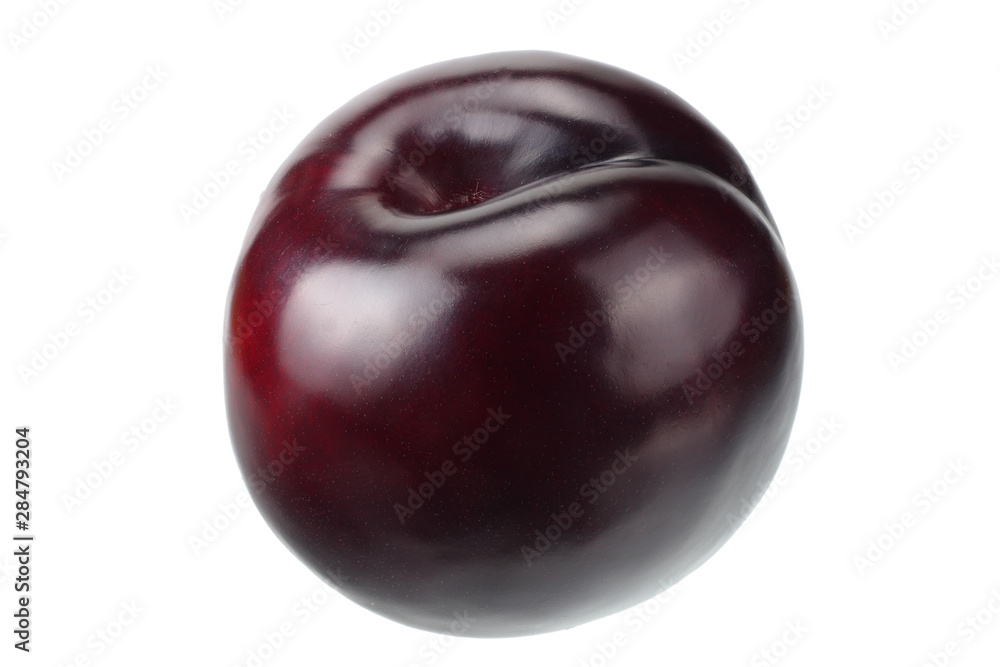 one plum fruit isolated on white background. one plum fruit isolated on white background.