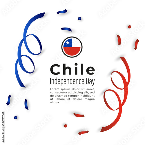 Happy Republic of Chile Independence Day vector Design Template Illustration