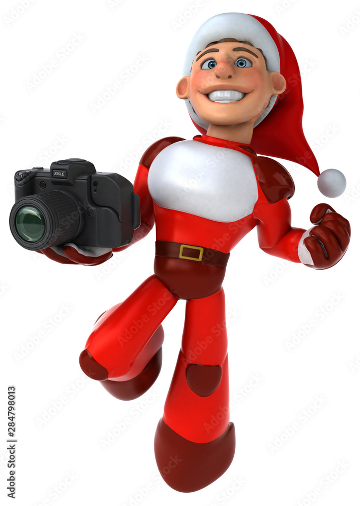 Fun Super Santa Claus - 3D Illustration Fun Super Santa Claus - 3D Illustration