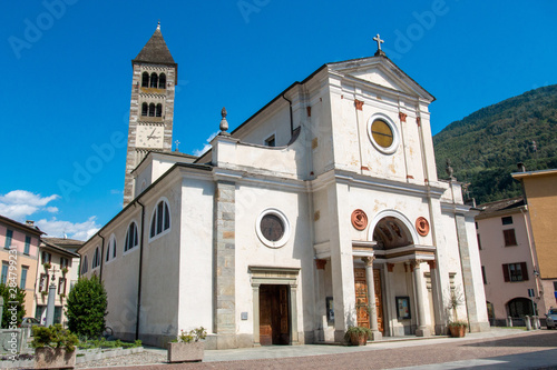 tirano country to the border of the Swiss station of the red train of the Bernina
