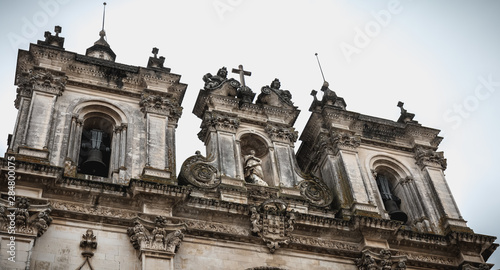 architectural detail of the monastery of Alcobaca  Portugal