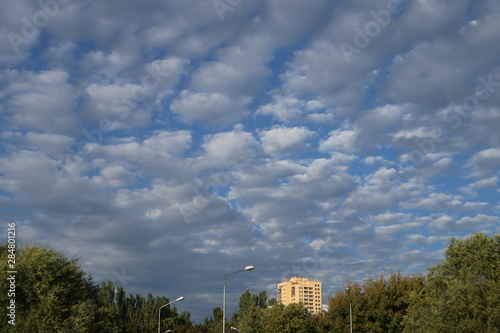 blue sky and clouds