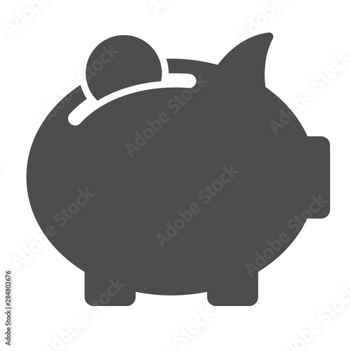 piggy bank icon isolated on white background. moneybox flat icon for web, mobile and user interface design