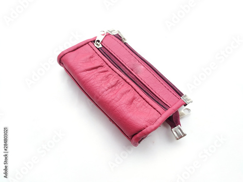 pink woman purse handbag isolated on white background