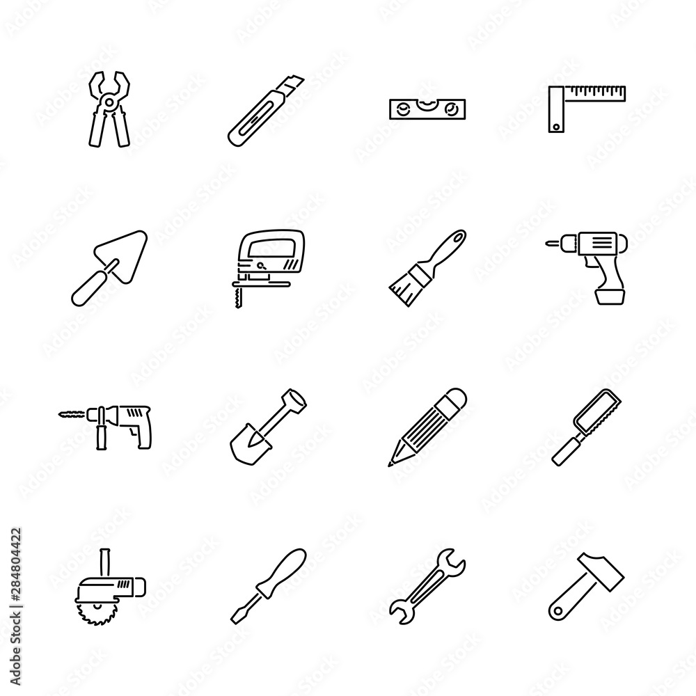 Tools - Flat Vector Icons Tools - Flat Vector Icons