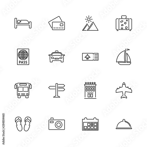 Travel - Flat Vector Icons