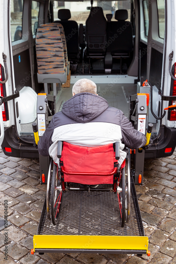 Obraz premium Minibus for physically disabled people