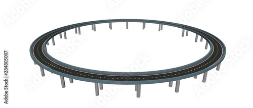 Road in form of circle on s...