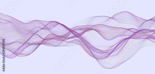 Wavy abstract background. V...