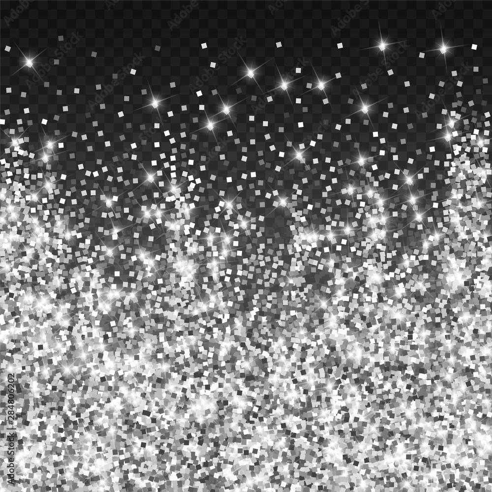 Sparkling silver luxury sparkling confetti. Scatte Sparkling silver luxury sparkling confetti. Scatte