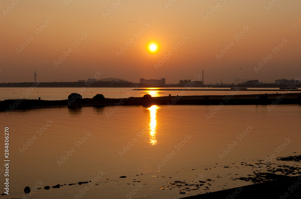 Naklejka premium 夕日