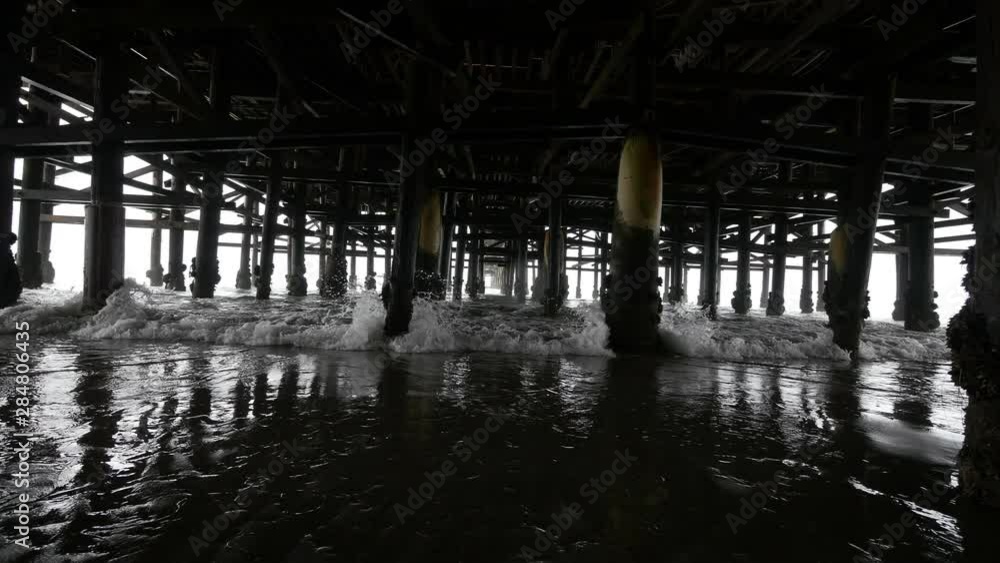 Walking under pier in 4K Walking under pier in 4K