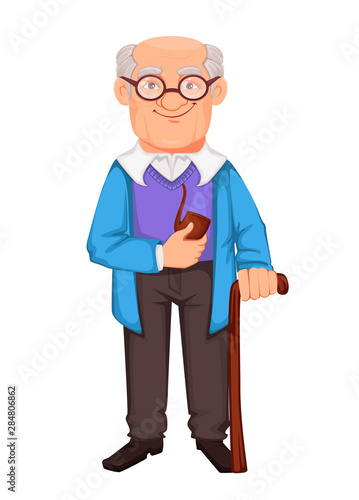 Happy Grandparents Day. Cheerful grandfather