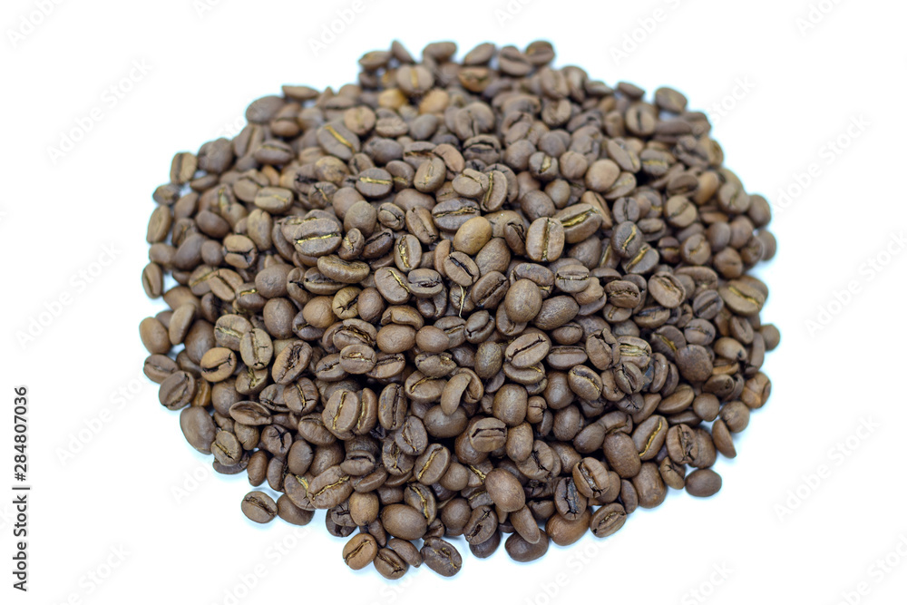 coffee beans on a white background place for text background coffee beans on a white background place for text background