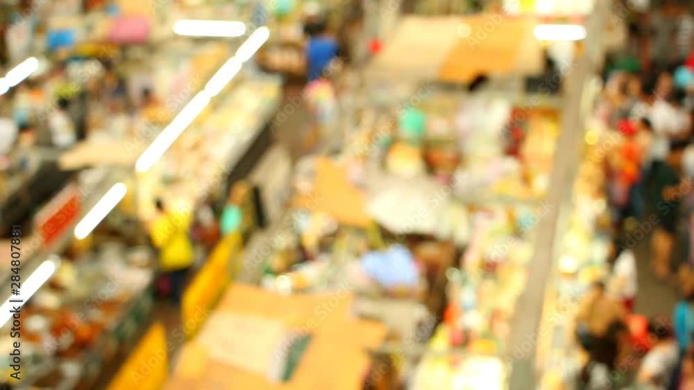 Blurred of people in Warorot market , Chiangmai Thailand Blurred of people in Warorot market , Chiangmai Thailand