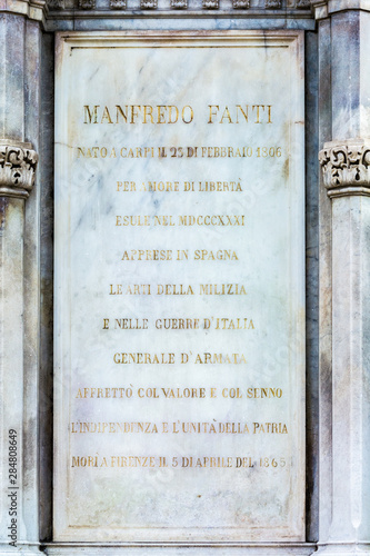 Fragment of the monument's decoration on Piazza San Marco photo