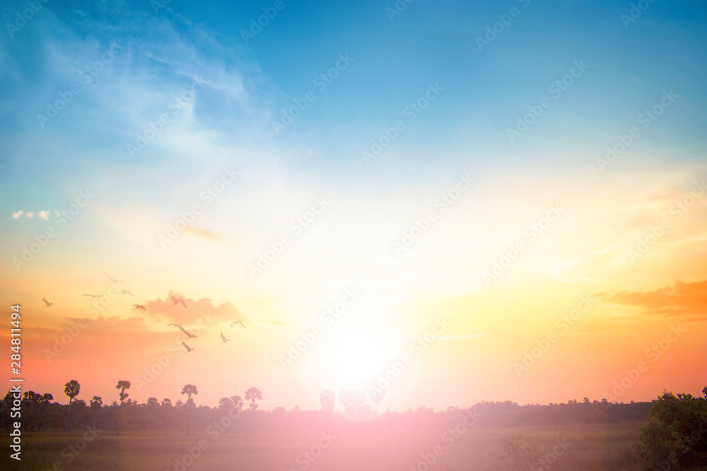 International Mountain Day concept: beautiful sky sunset clouds landscape International Mountain Day concept: beautiful sky sunset clouds landscape